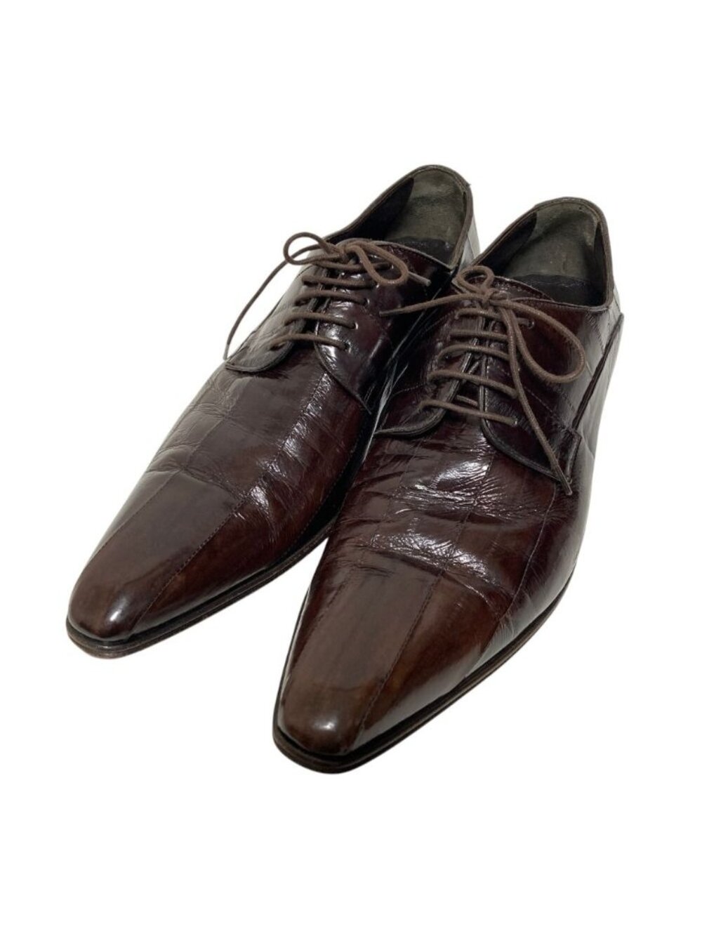 Dolce & Gabbana Eel Leather Lace-up Shoes Brown Dress Spring Summer Fall 6